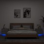 Comodini a Parete con luci LED 2 pz Grigio Sonoma