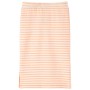 Gonna Dritta da Bambina a Righe Arancione Fluorescente 128