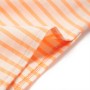 Gonna Dritta da Bambina a Righe Arancione Fluorescente 128