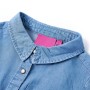 Abito da Bambina a Maniche Lunghe Blu Marino e Blu Denim 104