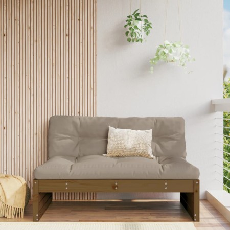 Divano Centrale Giardino Miele 120x80 cm Legno Massello Pino