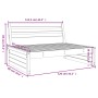 Divano Centrale Giardino Miele 120x80 cm Legno Massello Pino