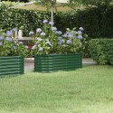 Letto Giardino Acciaio Verniciato a Polvere 114x40x36 cm Verde