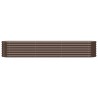 Letto Giardino Acciaio Verniciato a Polvere 224x40x36cm Marrone