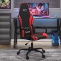 Sedia da Gaming Massaggiante Rosso e Nero in Similpelle