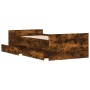 Giroletto con Cassetti Rovere Fumo 90x190 cm
