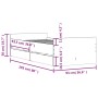 Giroletto con Cassetti Rovere Fumo 90x190 cm