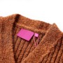 Cardigan da Bambina Lavorato a Mano Cognac 104