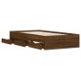 Giroletto Cassetti Rovere Marrone 90x190 cm Legno Multistrato