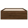 Giroletto Cassetti Rovere Marrone 90x190 cm Legno Multistrato