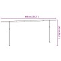 Set Pali per Tenda da Sole Antracite 600x245 cm Ferro