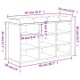 Panca Porta Scarpe Grigio Cemento 82x32x50cm Legno Multistrato