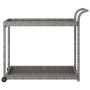 Carrello da Bar Grigio 100x45x83 cm in Polyrattan