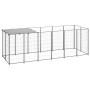 Gabbia per Cani Argento 330x110x110 cm in Acciaio