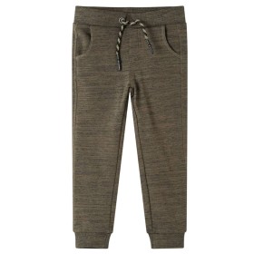 Pantaloni Tuta per Bambini Cachi Scuro Mélange 92