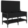 Panca Porta Scarpe Nera 82x42x45 cm in Legno Multistrato