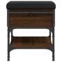 Panca Porta Scarpe Rovere Marrone 42x42x45 cm Legno Multistrato