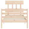 Giroletto con Testiera 90x200 cm in Legno Massello
