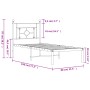 Giroletto con Testiera Metallo Bianco 75x190 cm