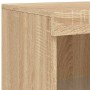 Credenza con Luci LED Rovere Sonoma 162x37x100 cm