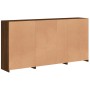 Credenza con Luci LED Rovere Marrone 202x37x100 cm