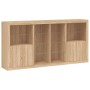 Credenza con Luci LED Rovere Sonoma 202x37x100 cm