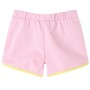 Pantaloncini da Bambina con Bordi Rosa Brillante 104