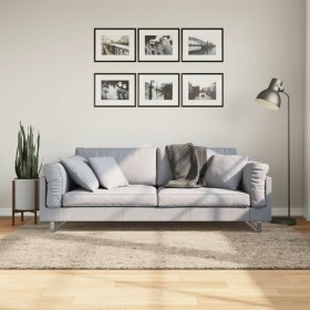 Tappeto a Pelo Lucido Lungo ISTAN Effetto Beige 140x200 cm