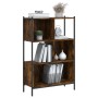 Libreria Rovere Fumo 72x28x109 cm in Legno Multistrato