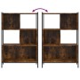 Libreria Rovere Fumo 72x28x109 cm in Legno Multistrato