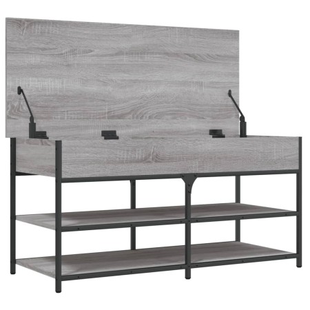 Panca Porta Scarpe Grigio Sonoma 100x42,5x50 Legno Multistrato