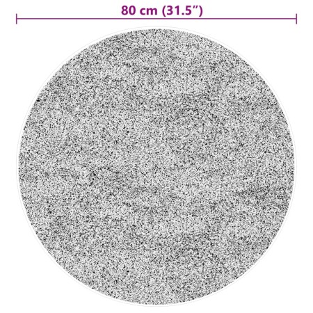 Tappeto a Pelo Corto HUARTE Morbido e Lavabile Crema Ø 80 cm