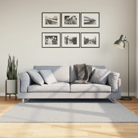 Tappeto a Pelo Corto HUARTE Morbido e Lavabile Grigio 160x160cm