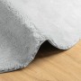 Tappeto a Pelo Corto HUARTE Morbido e Lavabile Grigio Ø 120 cm