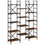 Libreria Rovere Fumo 127,5x28,5x172,5 cm in Legno Multistrato