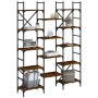 Libreria Rovere Fumo 127,5x28,5x172,5 cm in Legno Multistrato