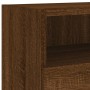 Mobile TV a Parete Rovere Marrone 100x30x30cm Legno Multistrato