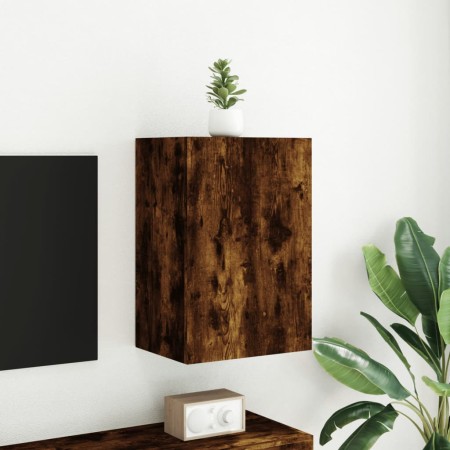 Mobile TV a Parete Rovere Fumo 40,5x30x60 cm Legno Multistrato