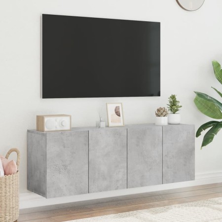 Mobili TV a Parete 2pz Grigio Cemento 60x30x41 cm