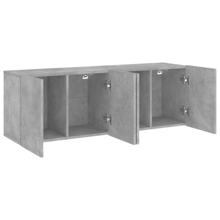 Mobili TV a Parete 2pz Grigio Cemento 60x30x41 cm