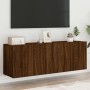 Mobili TV a Parete 2pz Rovere Marrone 60x30x41 cm