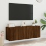 Mobili TV a Parete 2pz Rovere Marrone 60x30x41 cm