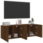 Mobili TV a Parete 2pz Rovere Marrone 60x30x41 cm