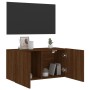 Mobile TV a Parete Rovere Marrone 80x30x41 cm