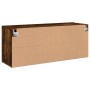 Mobile TV a Parete Rovere Fumo 100x30x41 cm