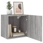 Mobili TV Muro 2pz Grigio Sonoma 40,5x30x40cm Legno Multistrato