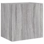 Mobili TV Muro 2pz Grigio Sonoma 40,5x30x40cm Legno Multistrato