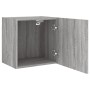 Mobili TV Muro 2pz Grigio Sonoma 40,5x30x40cm Legno Multistrato