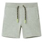 Pantaloncini per Bambini con Coulisse Cachi Chiaro Mélange 140