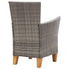 Sedie da Giardino 2 pz con Cuscini in Polyrattan Grigio